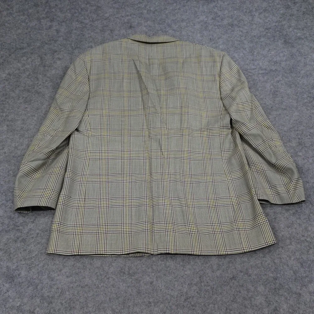 Brooks Brother Sports Jacket Mens 41R Brown Wool Coat Blazer Plaid